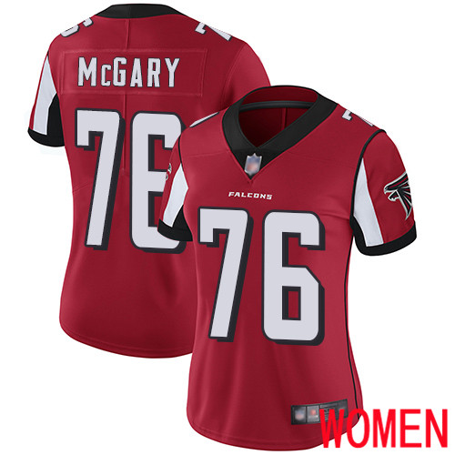 Atlanta Falcons Limited Red Women Kaleb McGary Home Jersey NFL Football #76 Vapor Untouchable